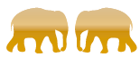 Deux éléphants dorés - accompagnement
